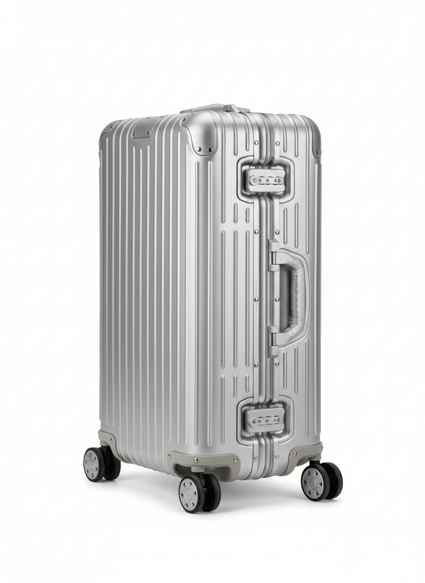 Rimowa Original Check-In M suitcase in silver. Medium size