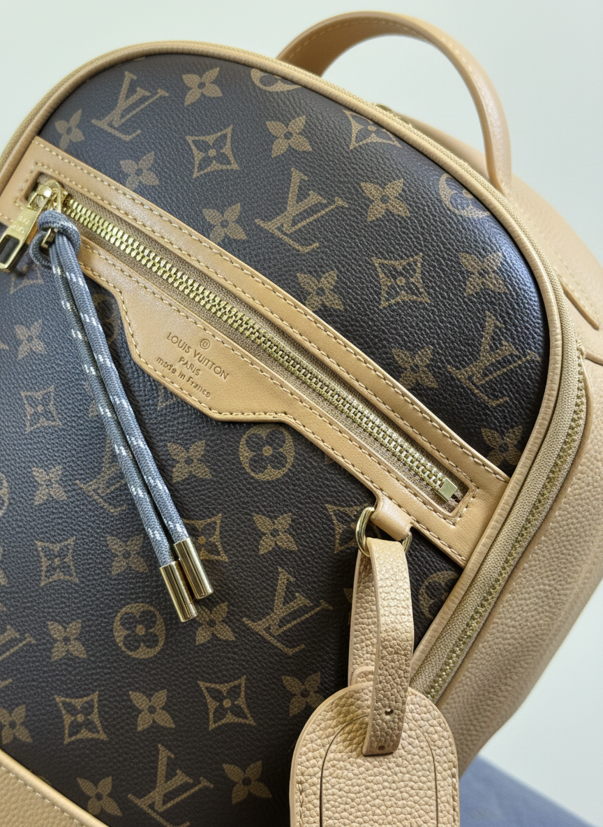 LOUIS VUITTON Monogram Outdoor Backpack Brown Beige