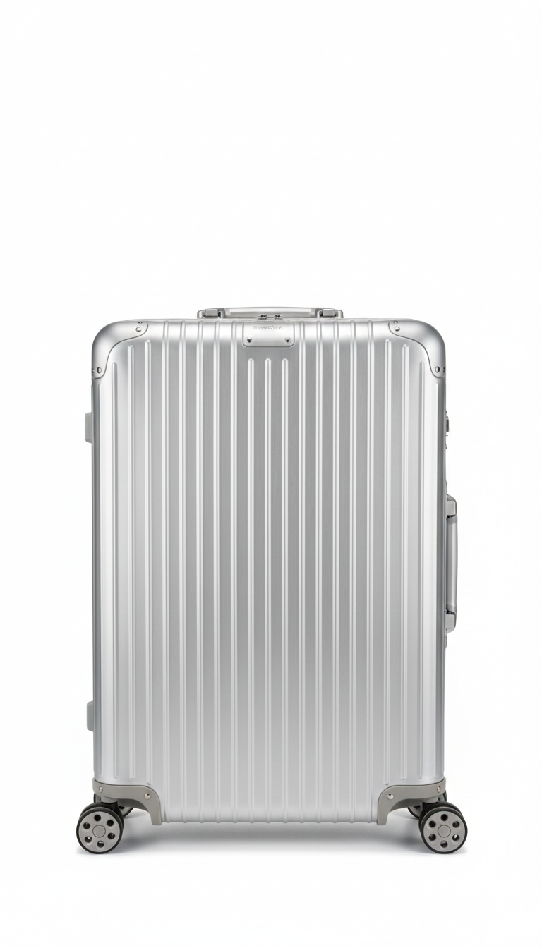 Rimowa Original Check-In L suitcase in silver.