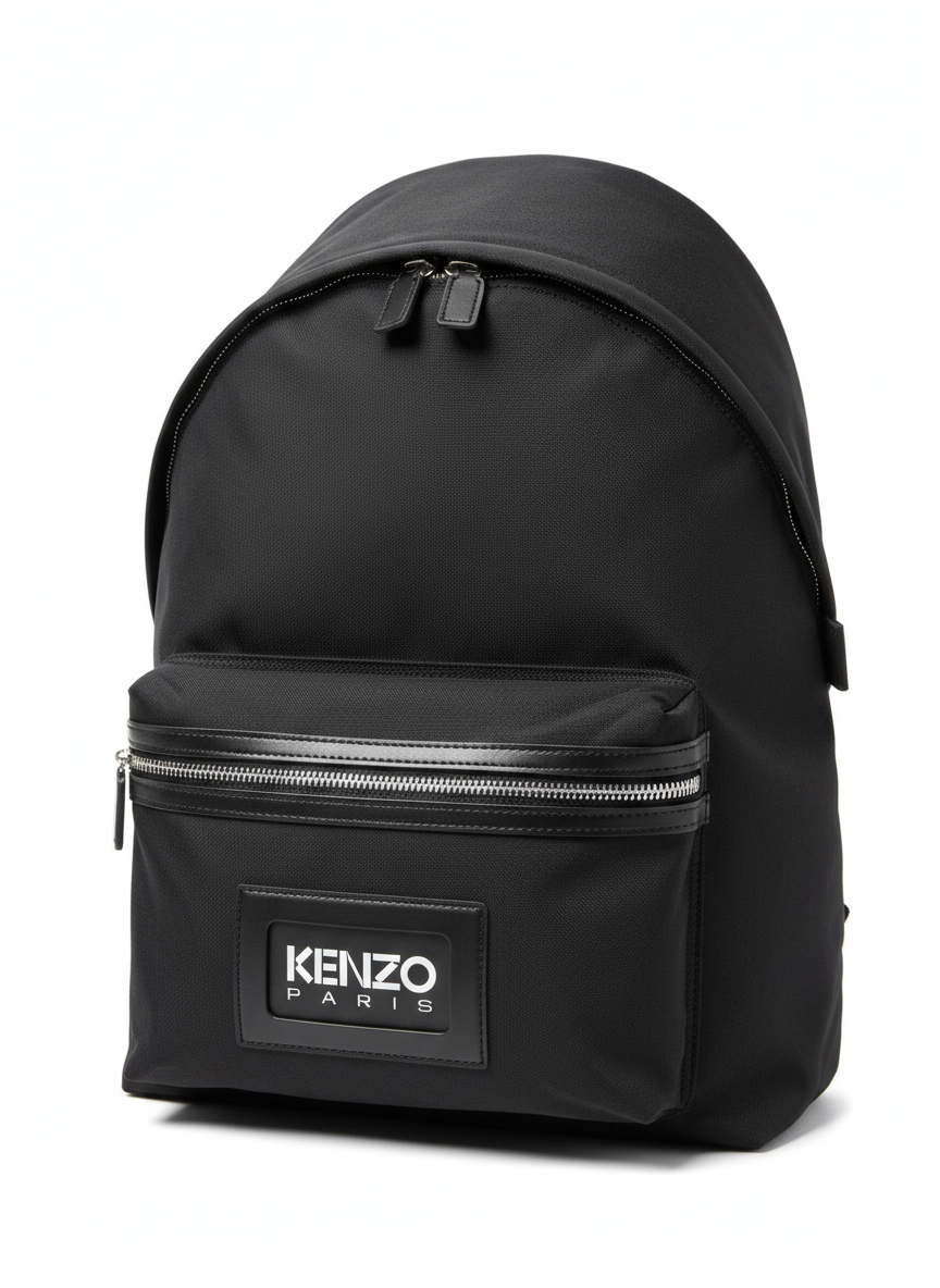 Kenzo Kenzography canvas backpack black