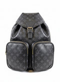 Louis Vuitton Montsouris Cargo Backpack in Monogram canvas with aged leather detailing