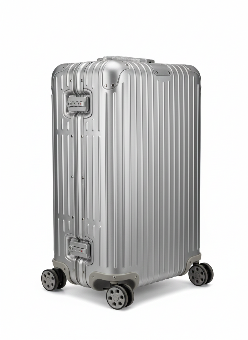 Rimowa Original Check-In M suitcase in silver. Medium size