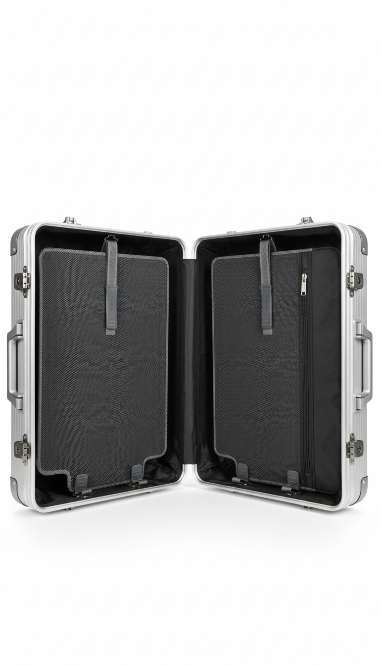 Rimowa Original Check-In L suitcase in silver.