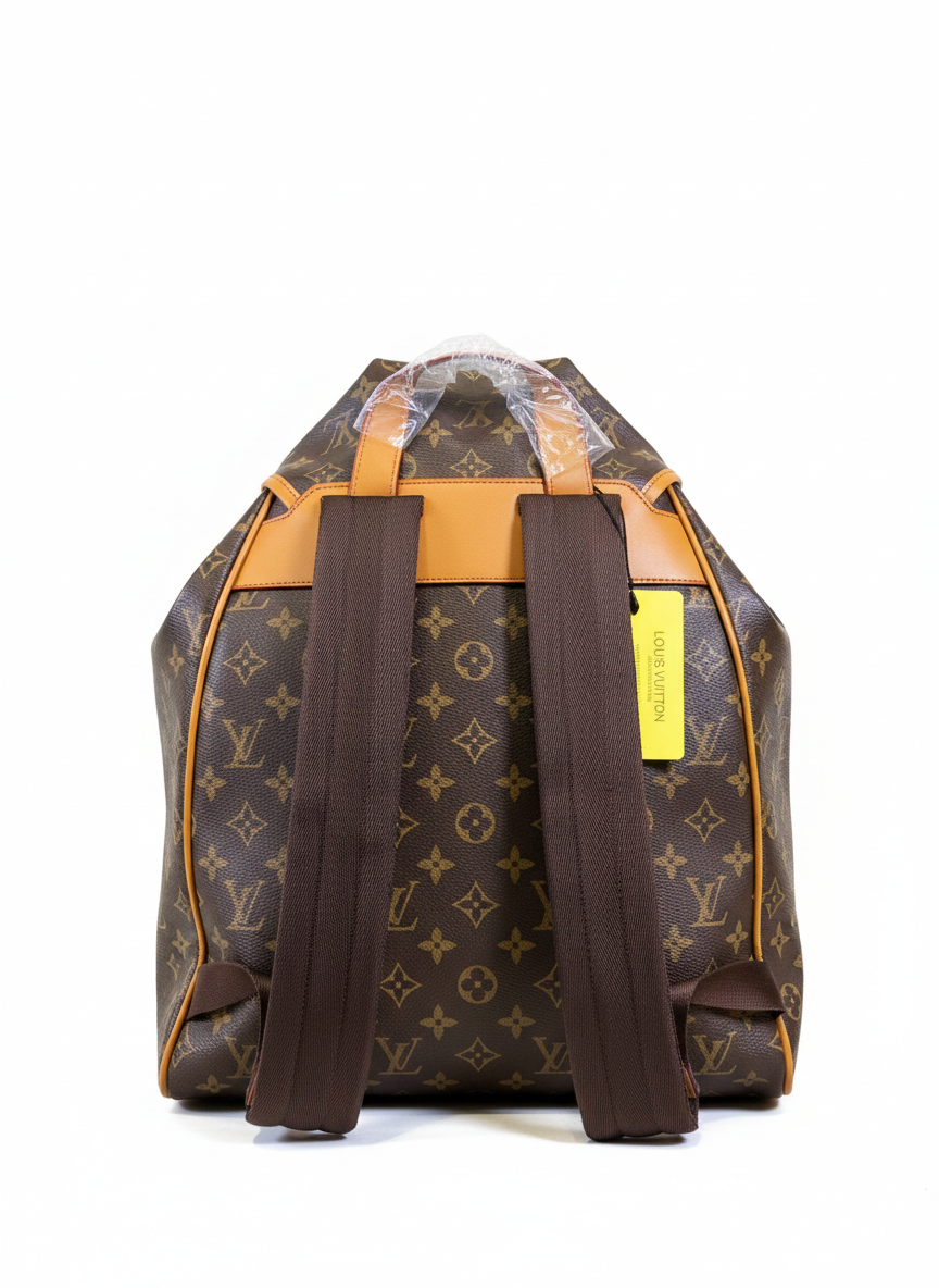 Louis Vuitton Montsouris Cargo Backpack in Monogram canvas with aged leather detailing