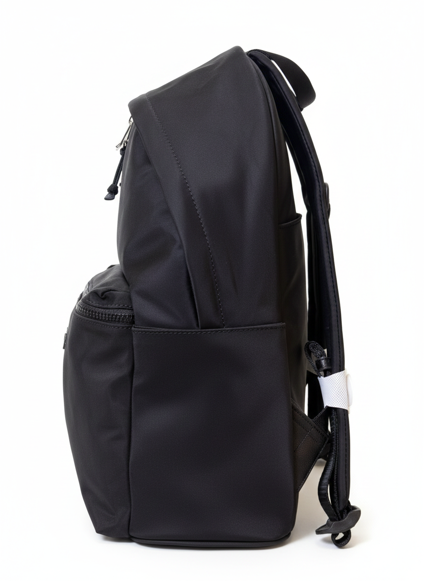Karl Lagerfeld Paris Voyage Backpack in black nylon.
